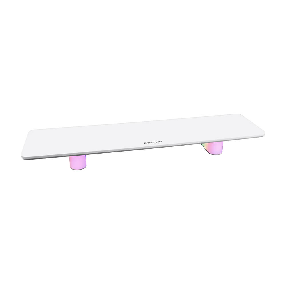 แท่นวางจอ ERGONOZ EGN-LUMINAR-100-W กว้าง 100 ซม., สีขาว (LEVATOR LUMINAR MONITOR RISER มีไฟ RGB)_0