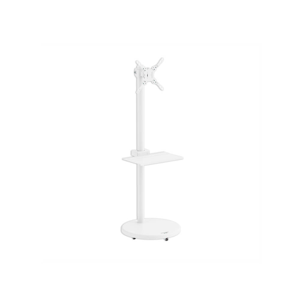 ขาตั้งจอทีวีปรับระดับ มีล้อเลื่อน ERGONOZ EGN-MOBIL01-W, สีขาว
