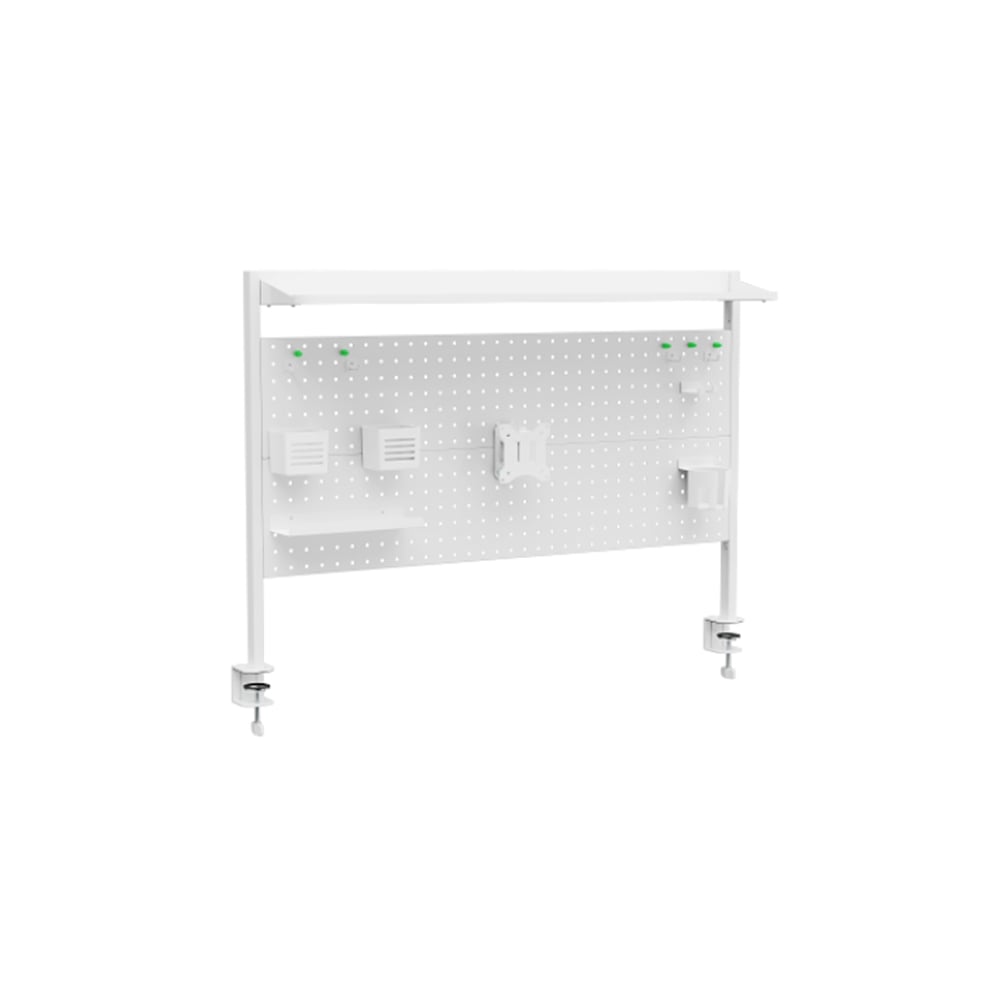 แผงบอร์ดสำหรับแขวนอุปกรณ์  ERGONOZ EGN-PANEL02-120-W, สีขาว (แผงจัดระเบียบพร้อมแขนจับจอมอนิเตอร์ 02)_0