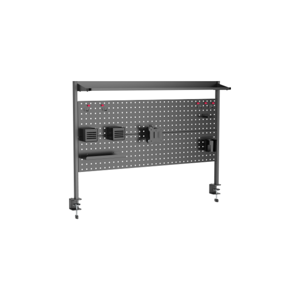 แผงบอร์ดสำหรับแขวนอุปกรณ์  ERGONOZ EGN-PANEL02-140-B, สีดำ (แผงจัดระเบียบพร้อมแขนจับจอมอนิเตอร์ 02)_0