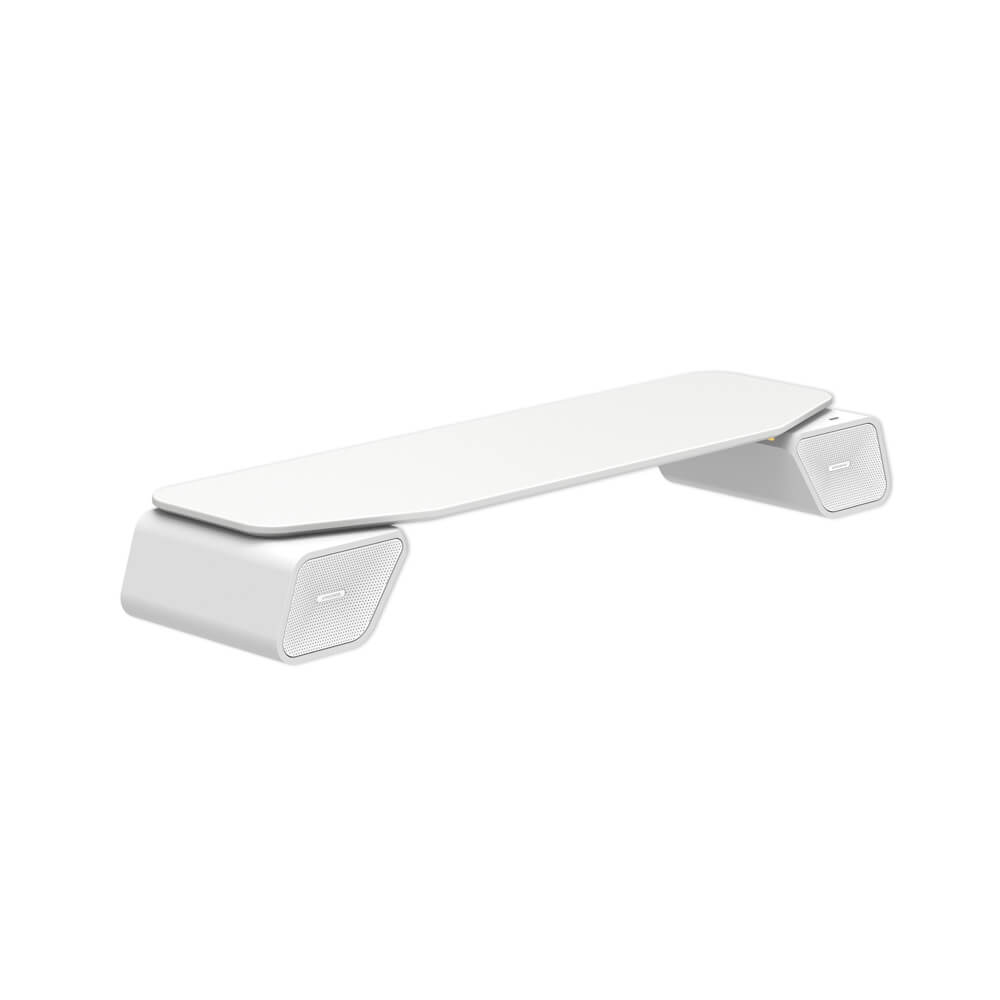 แท่นวางจอ ERGONOZ LEVATOR-LIFT มีลำโพงในตัวและไฟ RGB, สีขาว (EGN-LEVATOR-LIFT-85-W)_1
