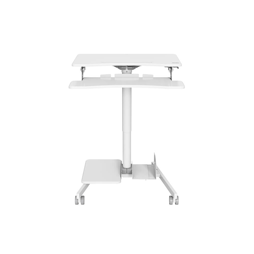 โต๊ะคอมพิวเตอร์ปรับระดับ มีล้อเลื่อน ERGONOZ EGN-STA02W, สีขาว (COMPUTER CART STANDING DESK)_1