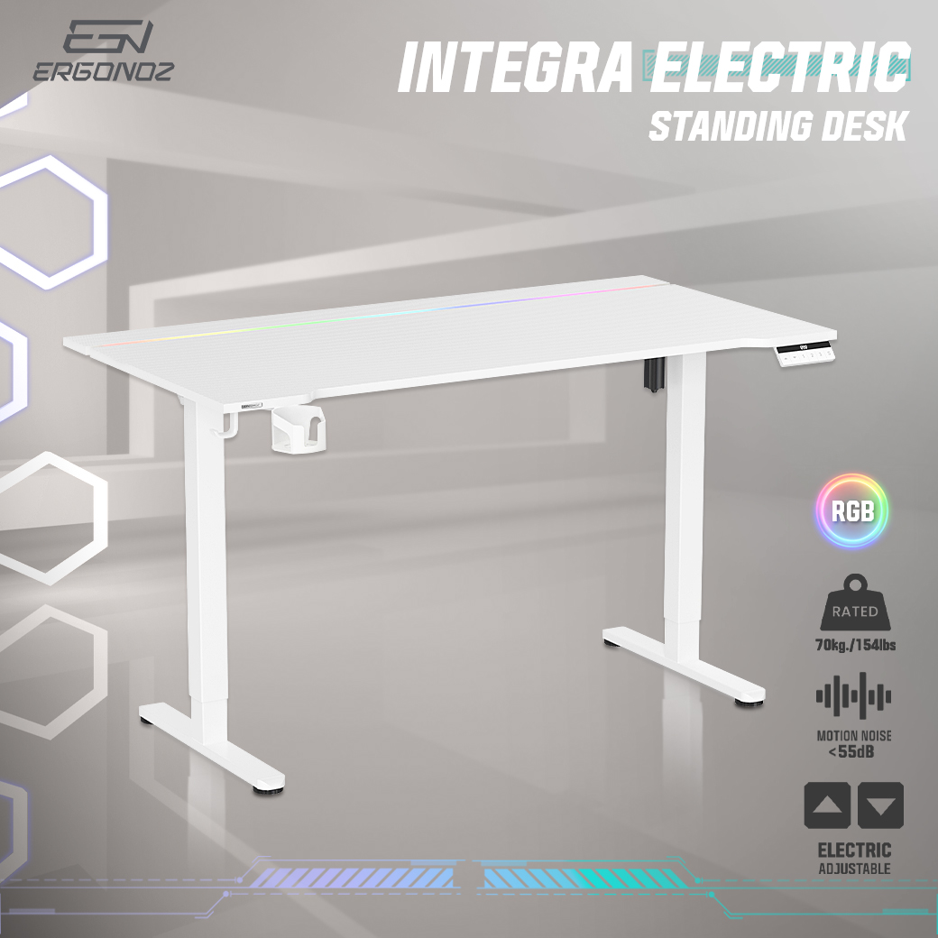 โต๊ะปรับระดับไฟฟ้า ERGONOZ EGN-ELSTA02-14070-W, สีขาว (INTEGRA ELECTRIC STANDING DESK)_2