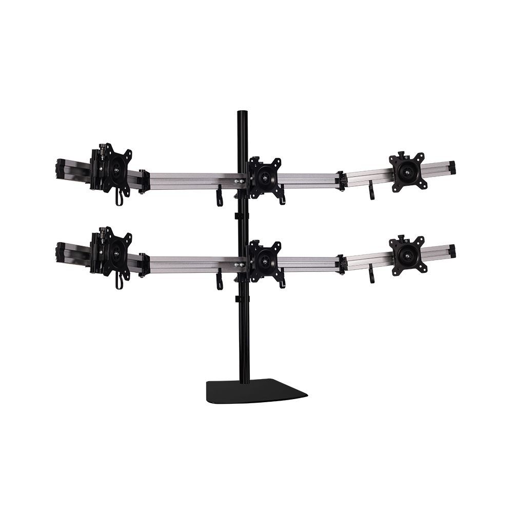 แขนจับจอ ERGONOZ รุ่น 02 DIY BAR สำหรับหน้าจอ 15 - 27 นิ้ว จำนวน 6 จอ สีดำ (EGN-02-BB3-04-B)