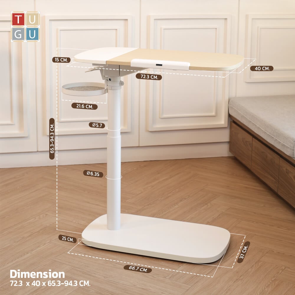 โต๊ะปรับระดับ เคลื่อนย้ายได้ ERGONOZ EGN-TG01 สีขาว (โต๊ะทำงานแบบยืน)_3