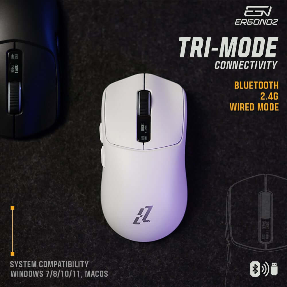 เมาส์เกมมิ่งไร้สาย, ERGONOZ EZ-VELOZ-EP1-B, สีดำ (EZZENTIAL GAMING MOUSE VELOZ ONE)