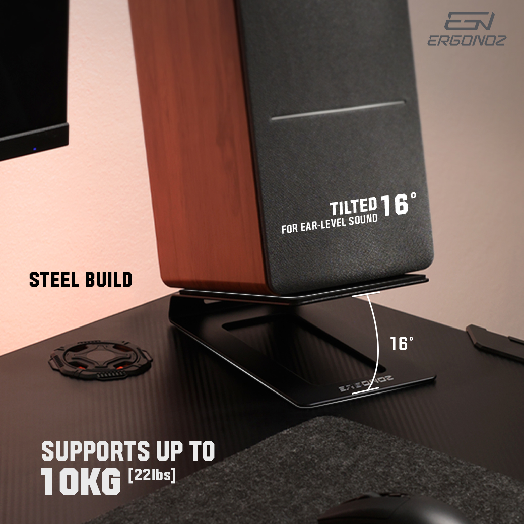 ขาตั้งลำโพง ERGONOZ EGN-SM02-B 1 คู่, สีดำ (VIBE STAND 02)_3