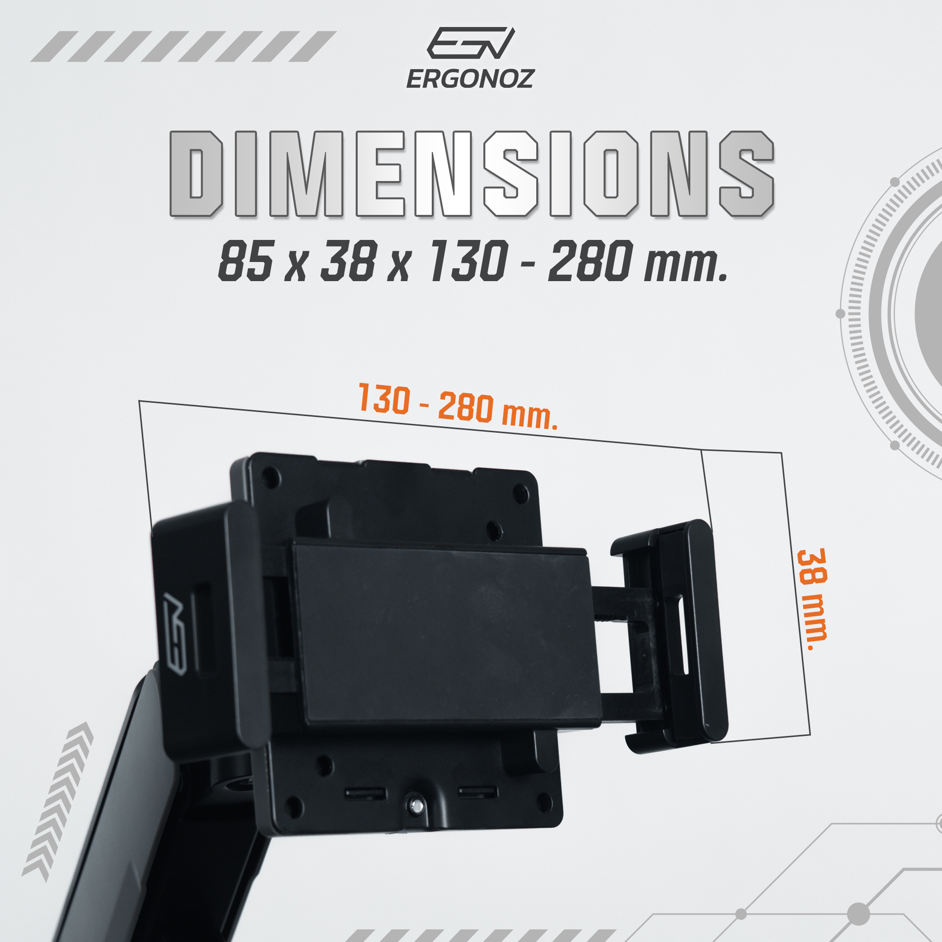 ที่วางแท็บเล็ต ที่วาง IPAD ERGONOZ EGN-ACC03V2, สีดำ (TABLET IPAD HOLDER V.2)_3