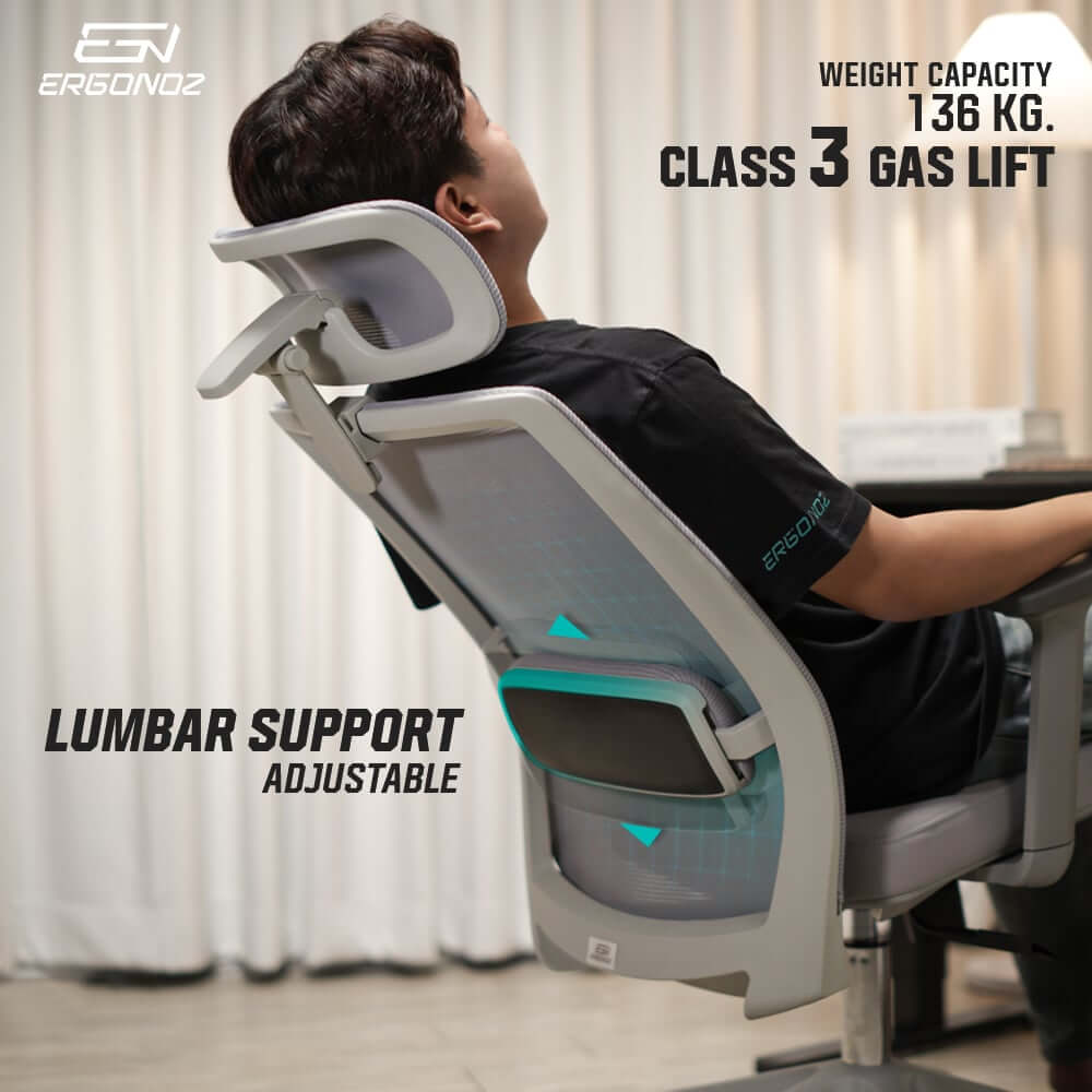 เก้าอี้ทำงาน เก้าอี้สุขภาพ ERGONOZ UNO ERGONOMIC CHAIR สีดำ (EGN-UNO-B)