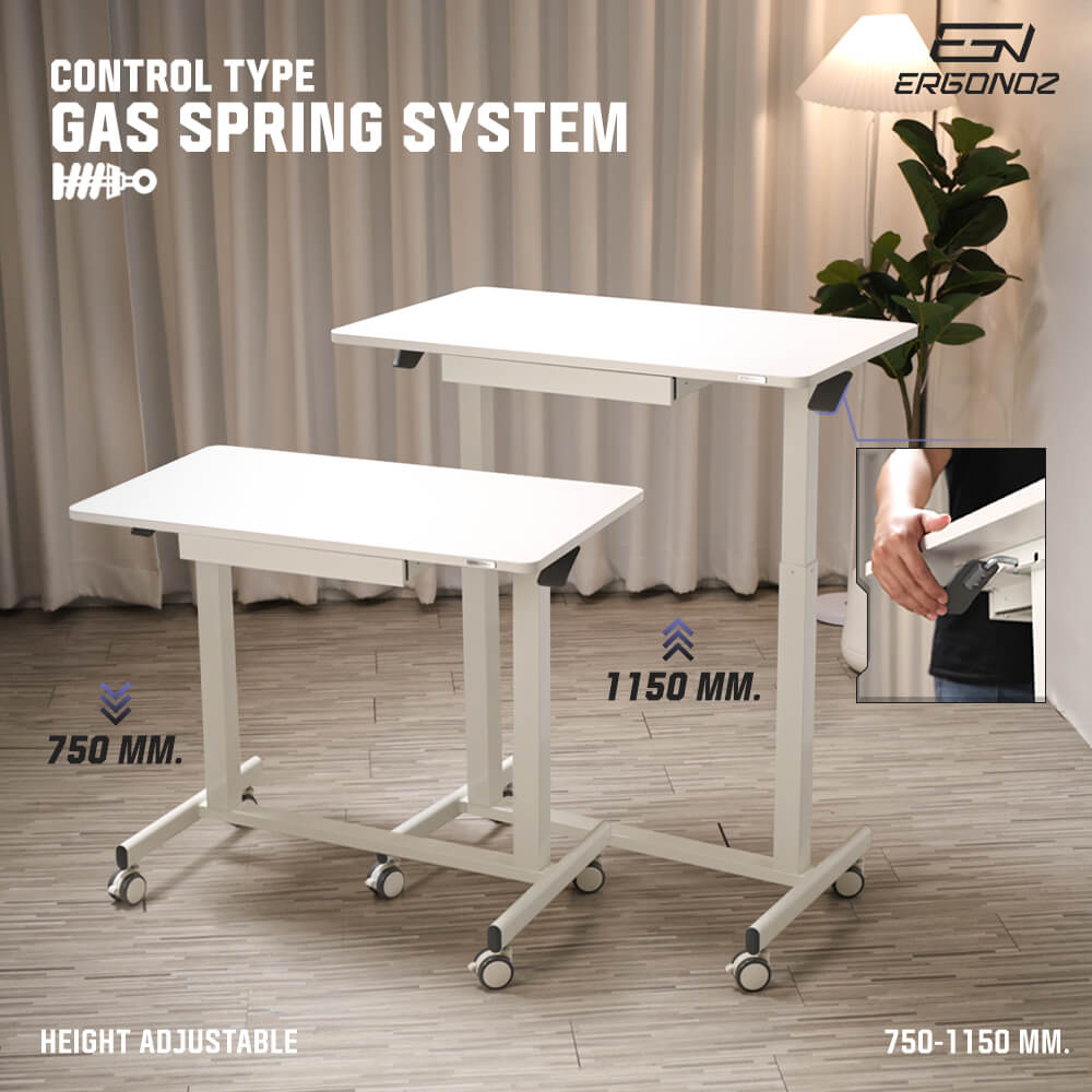 โต๊ะอเนกประสงค์เคลื่อนที่ มีล้อเลื่อน ERGONOZ EGN-STA07-W, สีขาว (MULIT-PURPOSE MOBILE DESK)_4