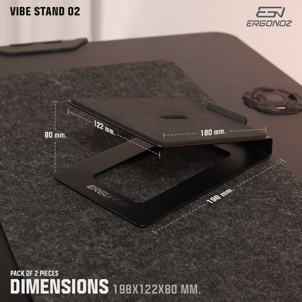 ขาตั้งลำโพง ERGONOZ EGN-SM02-B 1 คู่, สีดำ (VIBE STAND 02)_4
