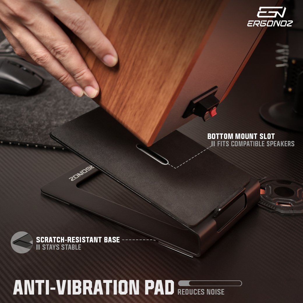 ขาตั้งลำโพง ERGONOZ EGN-SM02-B 1 คู่, สีดำ (VIBE STAND 02)_5