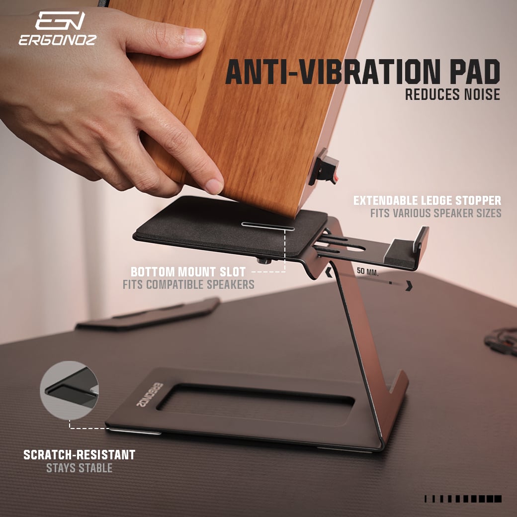 ขาตั้งลำโพง ERGONOZ EGN-SM03-B 1 คู่, สีดำ (VIBE STAND 03)_5