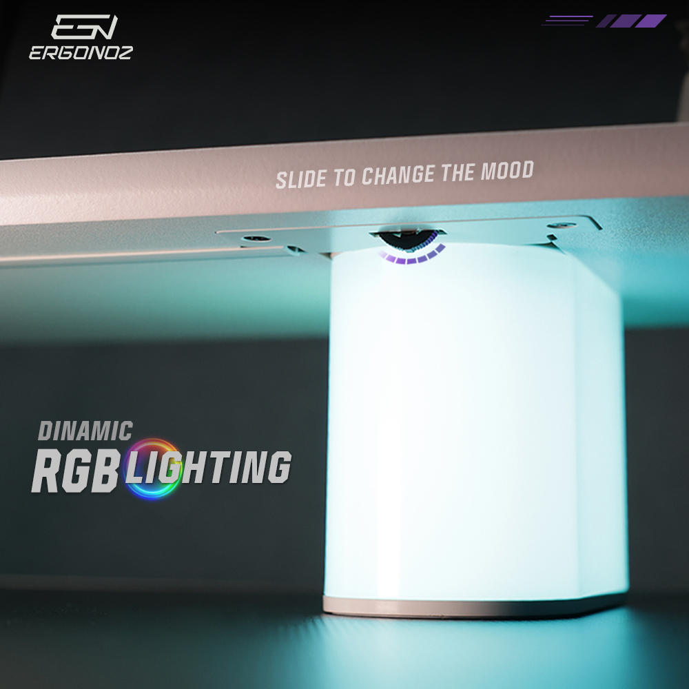 แท่นวางจอ ERGONOZ EGN-LUMINAR-100-B กว้าง 100 ซม., สีดำ (LEVATOR LUMINAR MONITOR RISER มีไฟ RGB)_5