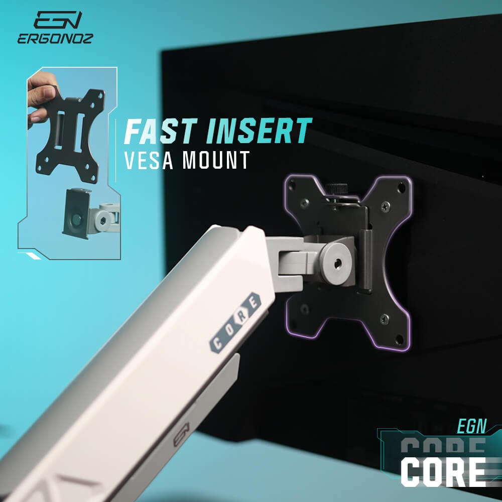 แขนจับจอ ERGONOZ รุ่น CORE แขนคู่ สำหรับหน้าจอ 17 - 32 นิ้ว สีเทาเข้มและขาว (EGN-CORE-D-G)_6