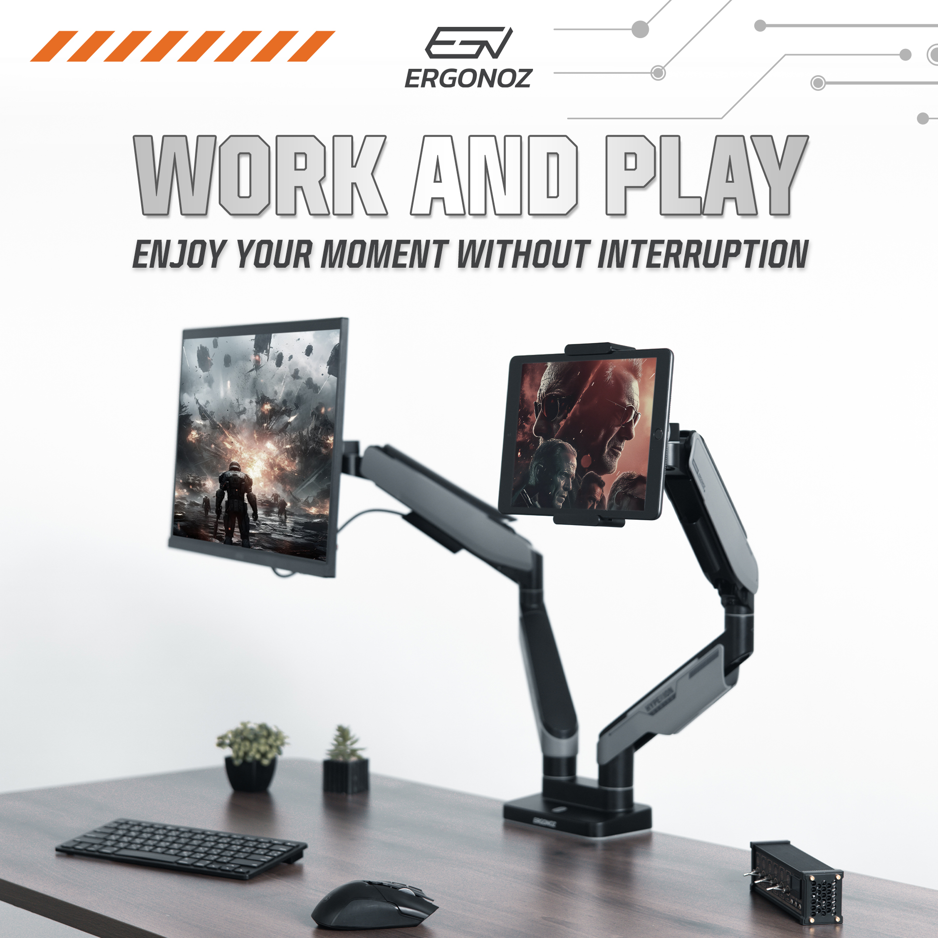 ที่วางแท็บเล็ต ที่วาง IPAD ERGONOZ EGN-ACC03V2, สีดำ (TABLET IPAD HOLDER V.2)_6