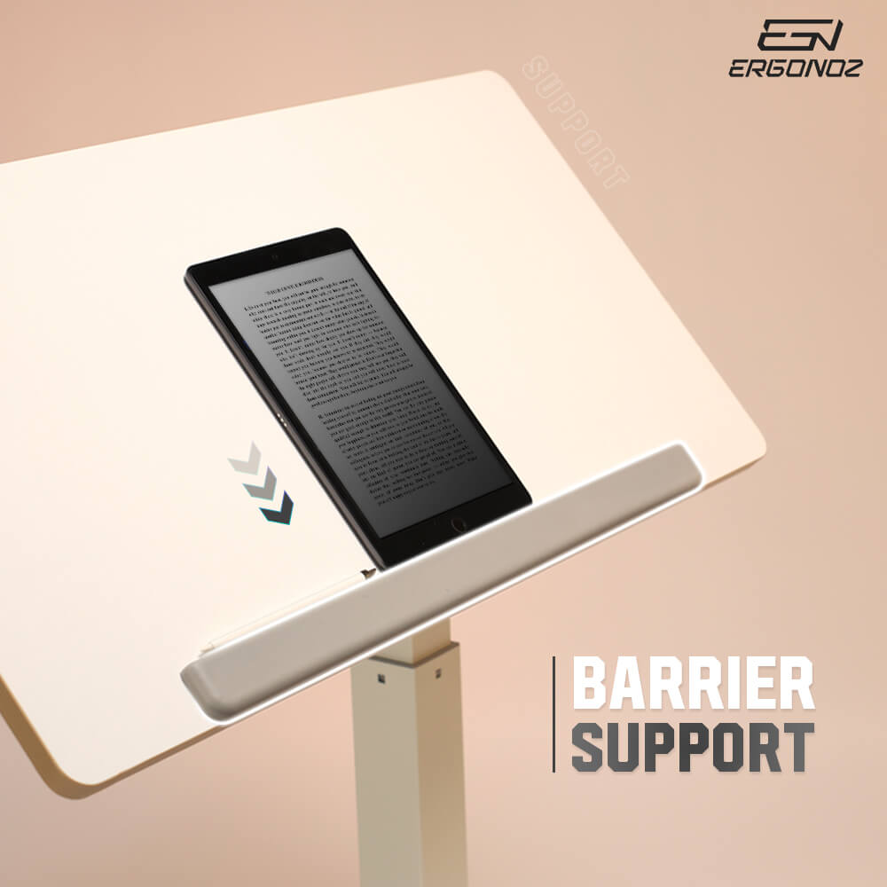 โต๊ะทำงานปรับระดับ มีล้อเลื่อน ERGONOZ EGN-STA04-W, สีขาว (STANDING LAPTOP DESK)_7