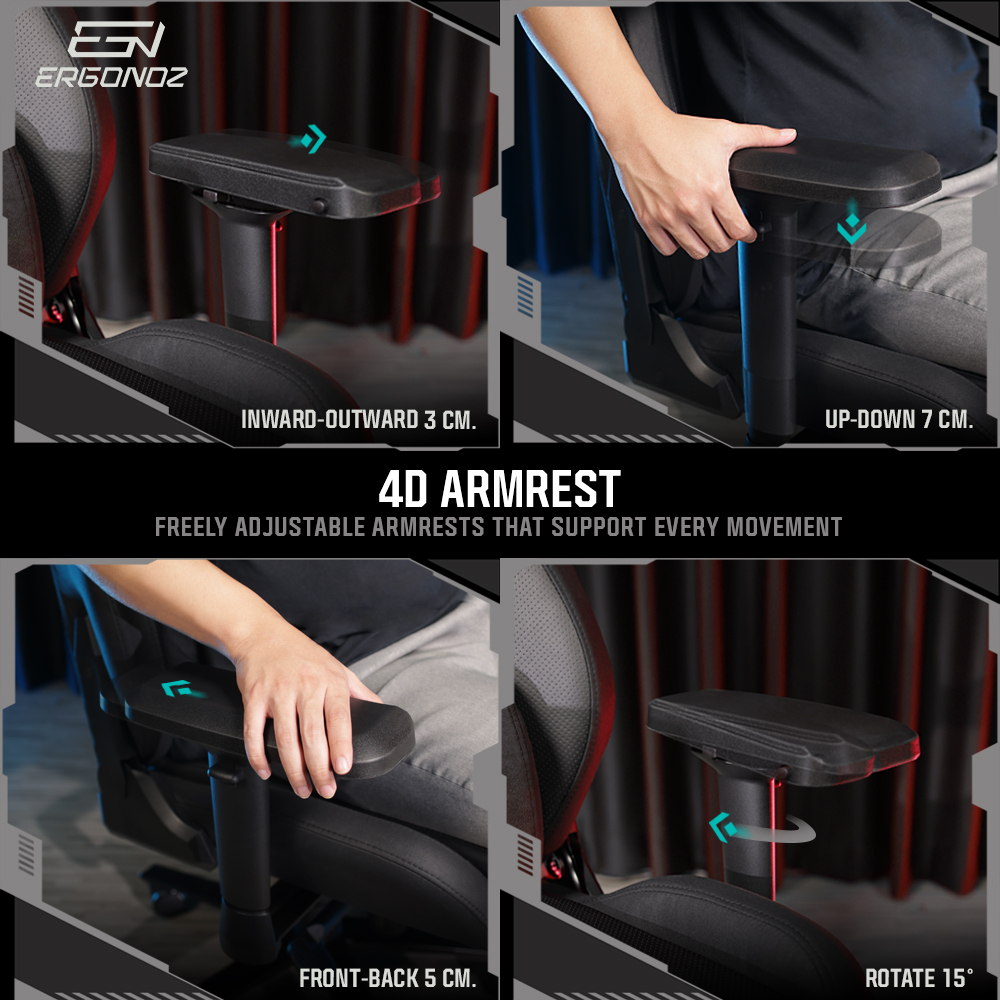 เก้าอี้เกมมิ่ง ERGONOZ EGN-INTEGRA-PLUS-B สีดำ (INTEGRA PLUS GAMING CHAIR)