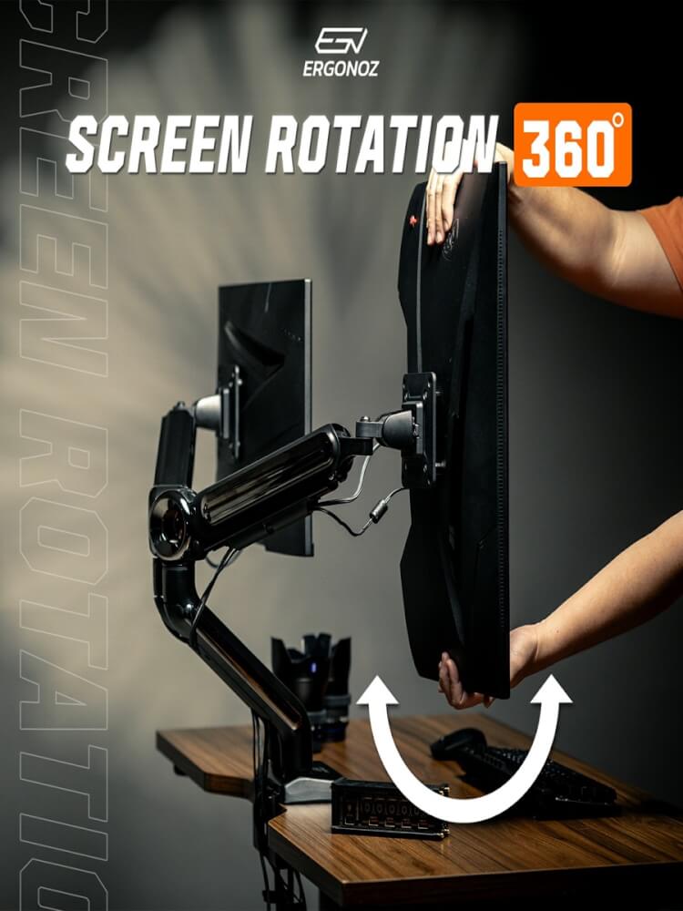 แขนจับจอ ERGONOZ รุ่น ASTRO แขนเดี่ยว สำหรับหน้าจอ 13 - 35 นิ้ว สีดำ (EGN-ASTRO-S-B)_8