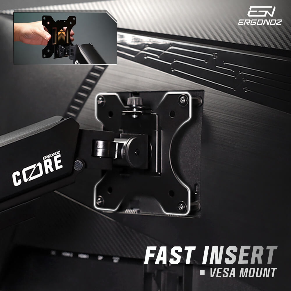 แขนจับจอ ERGONOZ รุ่น CORE แขนเดี่ยว สำหรับหน้าจอ 17 - 32 นิ้ว สีดำ (EGN-CORE-S-B)_8