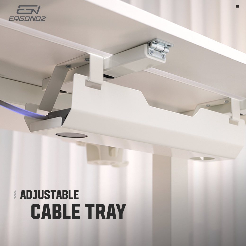 โต๊ะปรับระดับไฟฟ้า ERGONOZ EGN-ELSTA02-14070-W, สีขาว (INTEGRA ELECTRIC STANDING DESK)_8