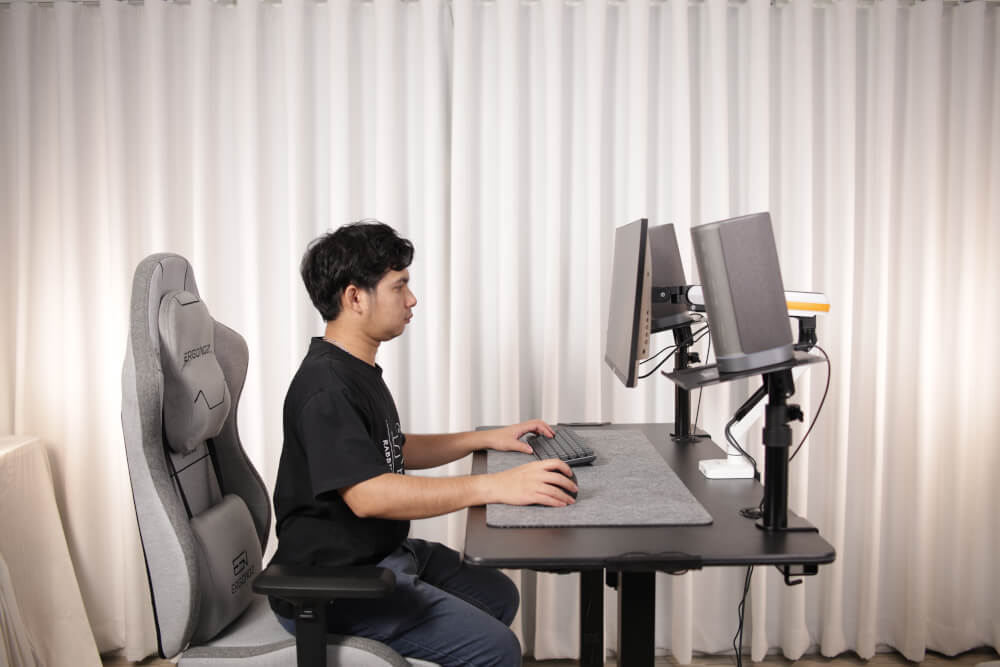 เก้าอี้เกมมิ่ง ERGONOZ INTEGRA GAMING CHAIR สีเทา (EGN-INTEGRA-G)_4