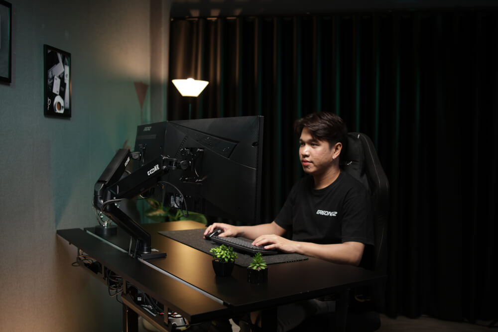 แขนจับจอ ERGONOZ รุ่น CORE แขนคู่ สำหรับหน้าจอ 17 - 32 นิ้ว สีดำ (EGN-CORE-D-B)_9