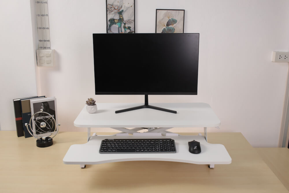 โต๊ะปรับระดับ โต๊ะทำงานแบบยืน ERGONOZ EGN-STA01V2-W, สีขาว (STANDING DESK CONVERTER V.2)