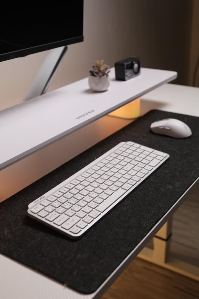 ชุดคีย์บอร์ดไร้สายและเมาส์เกมมิ่งไร้สาย, ERGONOZ EGN-MKB-SET01-W KEYBOARD 01 AND EZZENTIAL GAMING MOUSE VELOZ ONE SET, สีขาว/ขาว