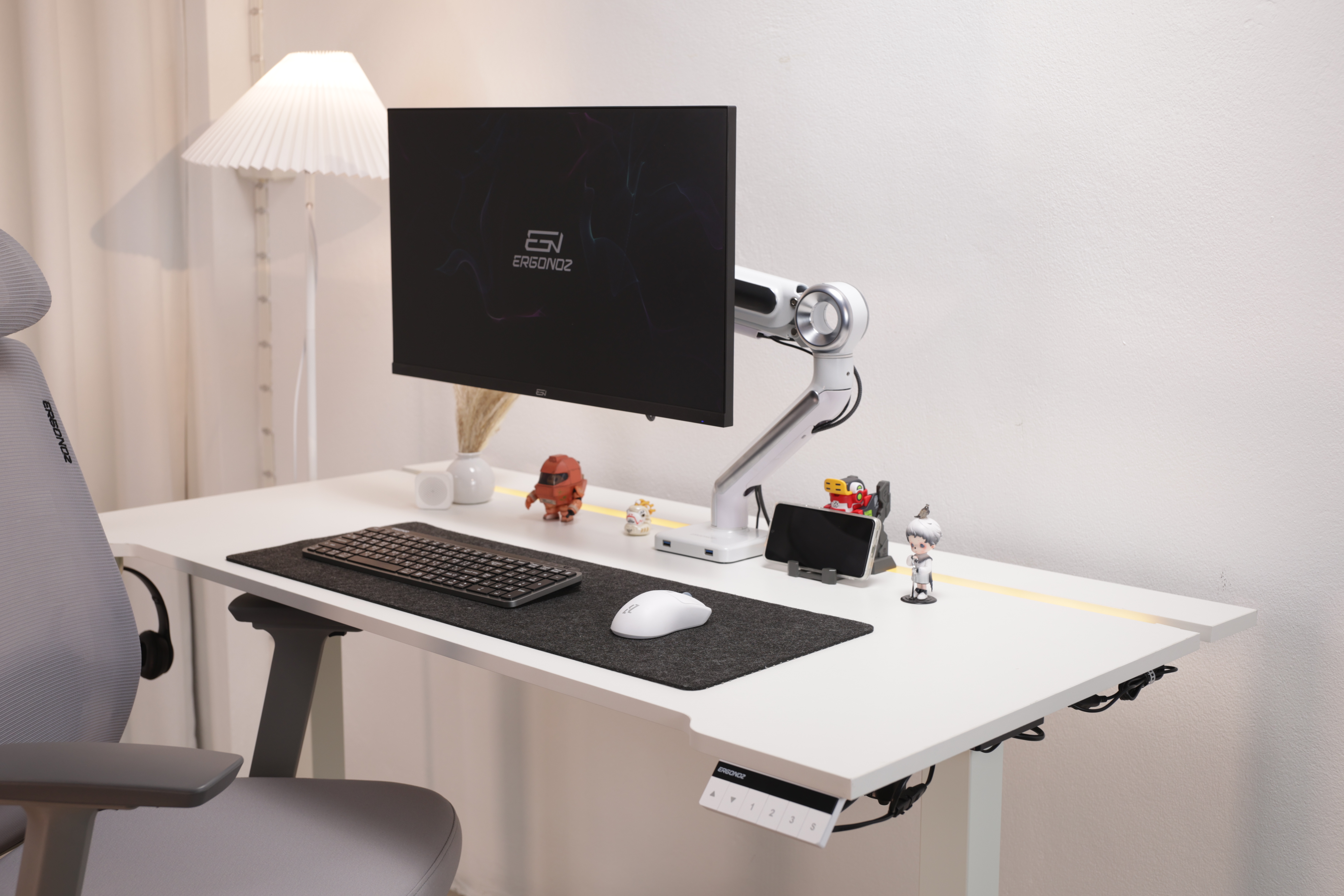 โต๊ะปรับระดับไฟฟ้า ERGONOZ EGN-ELSTA02-14070-W, สีขาว (INTEGRA ELECTRIC STANDING DESK)_9