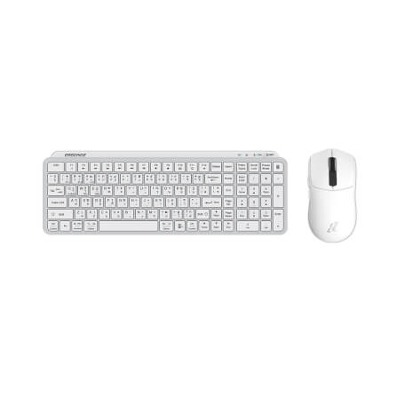 ชุดคีย์บอร์ดไร้สายและเมาส์เกมมิ่งไร้สาย, ERGONOZ EGN-MKB-SET01-W KEYBOARD 01 AND EZZENTIAL GAMING MOUSE VELOZ ONE SET, สีขาว/ขาว