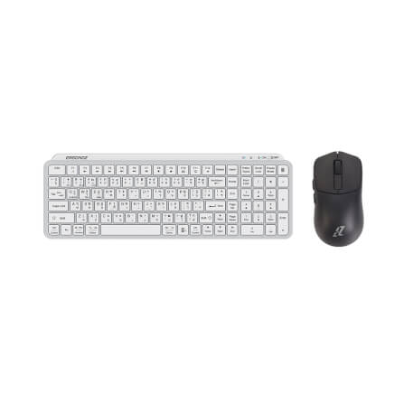 ชุดคีย์บอร์ดไร้สายและเมาส์เกมมิ่งไร้สาย, ERGONOZ EGN-MKB-SET04-BW KEYBOARD 01 AND EZZENTIAL GAMING MOUSE VELOZ ONE SET, สีขาว/ดำ_0