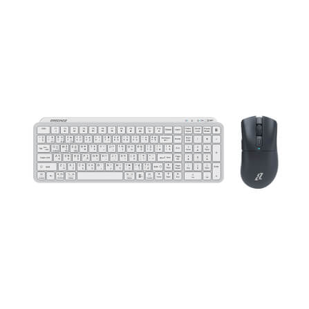 ชุดคีย์บอร์ดไร้สายและเมาส์เกมมิ่งไร้สาย, ERGONOZ EGN-MKB-SET05-BW KEYBOARD 01 AND EZZENTIAL GAMING MOUSE VELOZ X SET, สีขาว/ดำ_0
