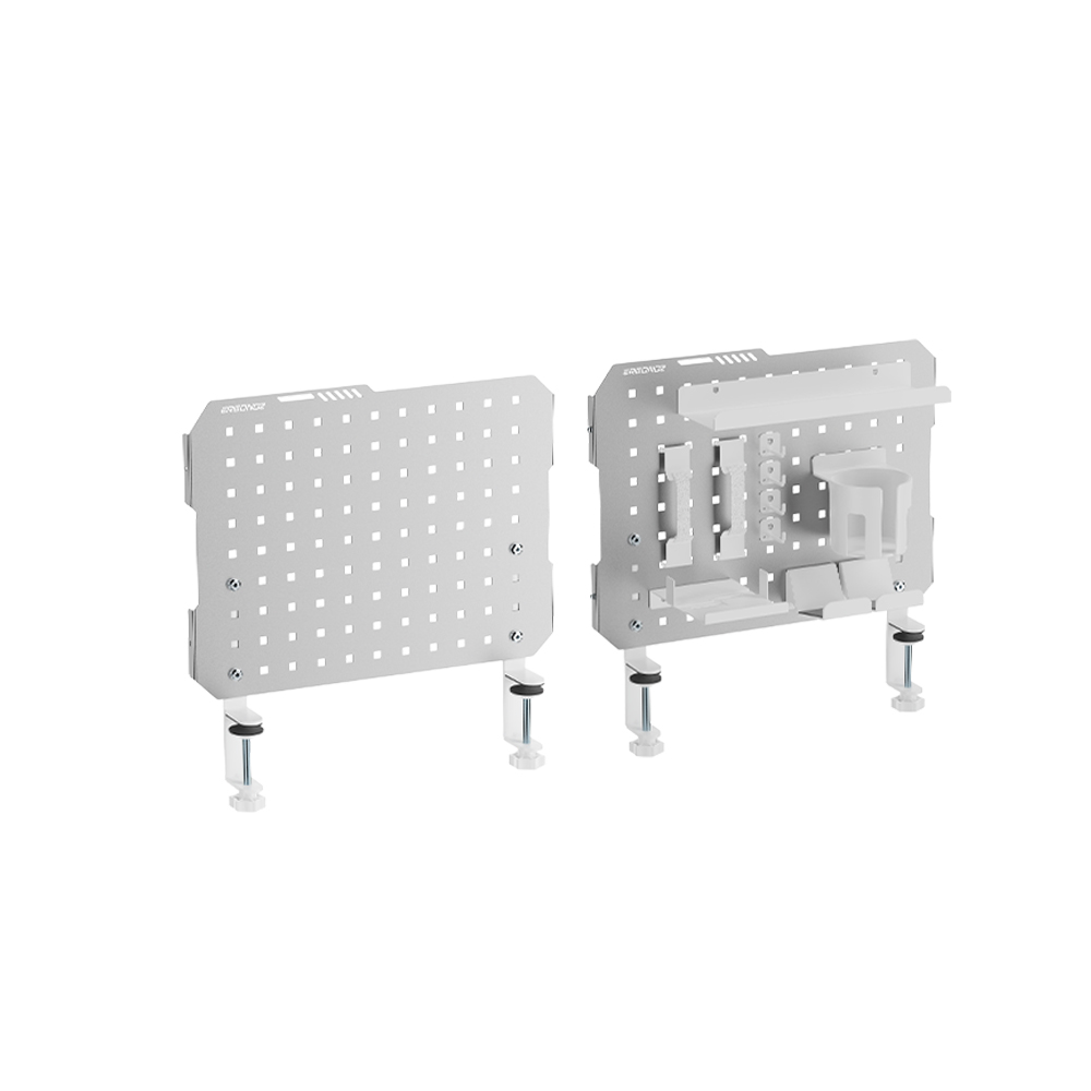 ชุดแผงบอร์ดสำหรับแขวนอุปกรณ์ ERGONOZ EGN-PANEL03-SET01-G, สีเทา (ชุดแผงบอร์ดแบบหนีบขอบโต๊ะ พร้อมอุปกรณ์เสริม)_0