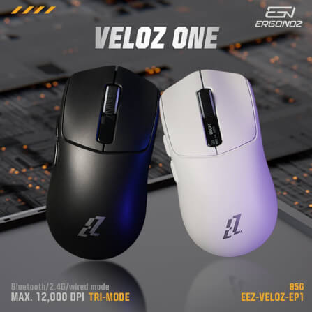 เมาส์เกมมิ่งไร้สาย, ERGONOZ EZ-VELOZ-EP1-B, สีดำ (EZZENTIAL GAMING MOUSE VELOZ ONE)_2