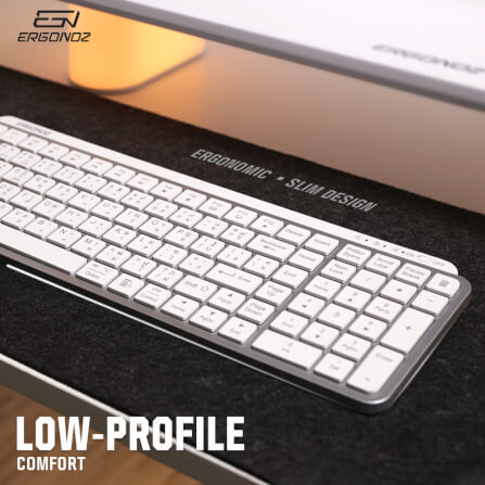 คีย์บอร์ดไร้สาย, ERGONOZ EGN-KB01-W, สีขาว (KEYBOARD 01 2 ระบบ รองรับทั้ง 2.4GHZ และ BLUETOOTH)_3