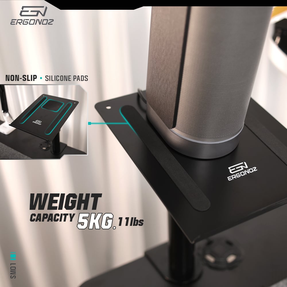 ขาตั้งลำโพง ERGONOZ EGN-SM01-2 1 คู่, สีดำ (VIBE STAND 01)_3
