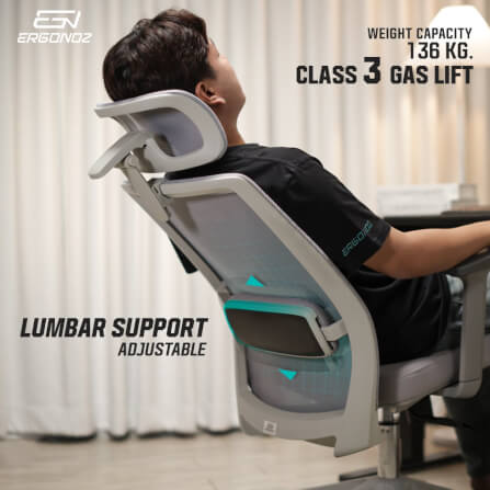เก้าอี้ทำงาน เก้าอี้สุขภาพ ERGONOZ UNO ERGONOMIC CHAIR สีดำ (EGN-UNO-B)_4