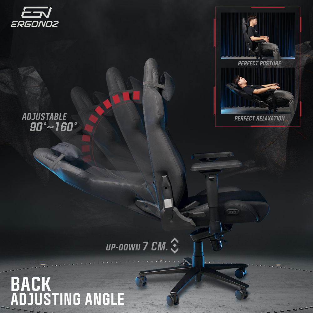 เก้าอี้เกมมิ่ง ERGONOZ EGN-INTEGRA-PLUS-B สีดำ (INTEGRA PLUS GAMING CHAIR)_4