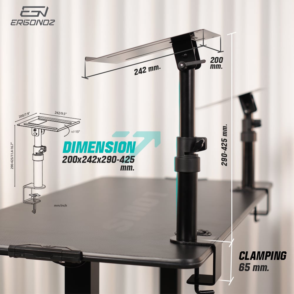 ขาตั้งลำโพง ERGONOZ EGN-SM01-2 1 คู่, สีดำ (VIBE STAND 01)_4
