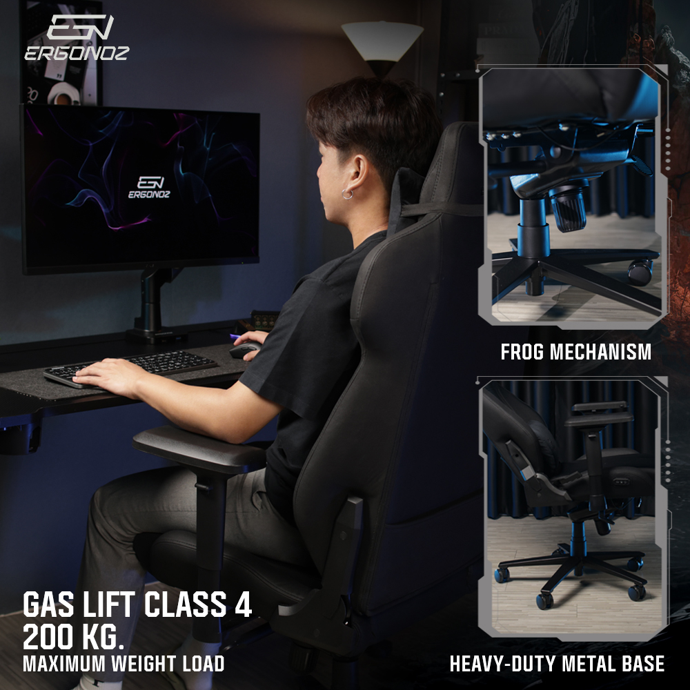 เก้าอี้เกมมิ่ง ERGONOZ EGN-INTEGRA-PLUS-B สีดำ (INTEGRA PLUS GAMING CHAIR)_5