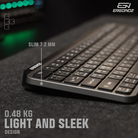 คีย์บอร์ดไร้สาย, ERGONOZ EGN-KB01, สีดำ (KEYBOARD 01 2 ระบบ รองรับทั้ง 2.4GHZ และ BLUETOOTH)_6