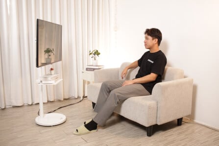 ขาตั้งจอทีวีปรับระดับ มีล้อเลื่อน ERGONOZ EGN-MOBIL01-W, สีขาว_8