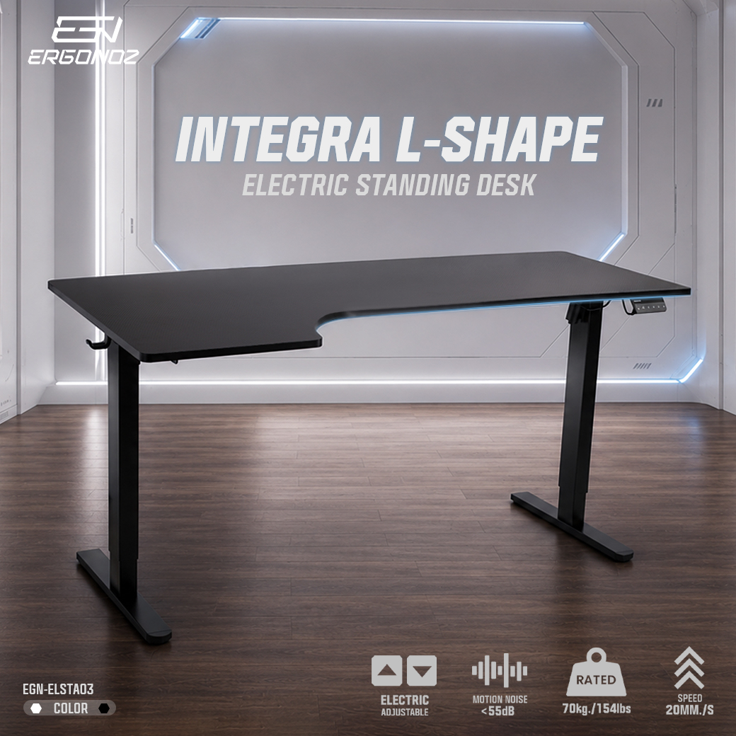 โต๊ะปรับระดับไฟฟ้า ERGONOZ EGN-ELSTA03-W, สีขาว (INTEGRA L-SHAPE ELECTRIC STANDING DESK)_2