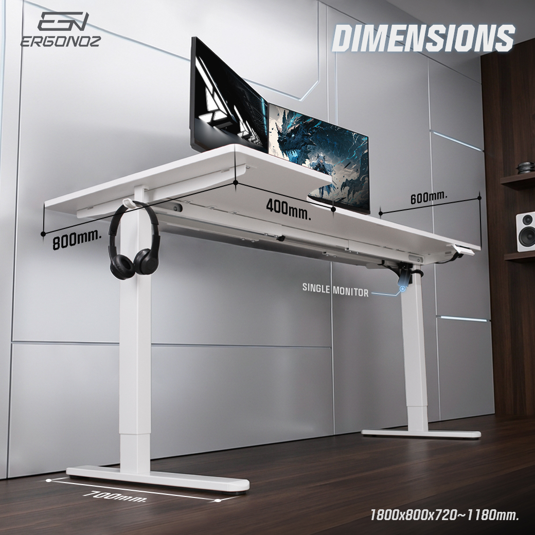 โต๊ะปรับระดับไฟฟ้า ERGONOZ EGN-ELSTA03-W, สีขาว (INTEGRA L-SHAPE ELECTRIC STANDING DESK)_3