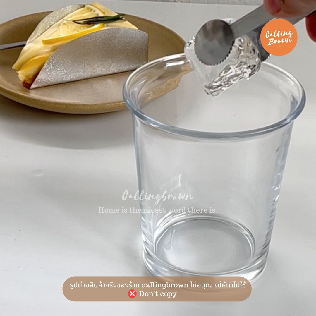 แก้วน้ำ 340ML CALLINGBROWN ขนาด 9.2X10.2 ซม. แก้วสั้นใส_2