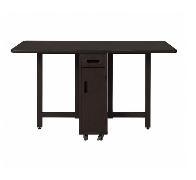 โต๊ะทานข้าวไม้ยางพาราแท้พับเก็บได้ MAAI DESIGN  รุ่น BUTTERFLY ONLY TABLE สีช็อกโกแลต