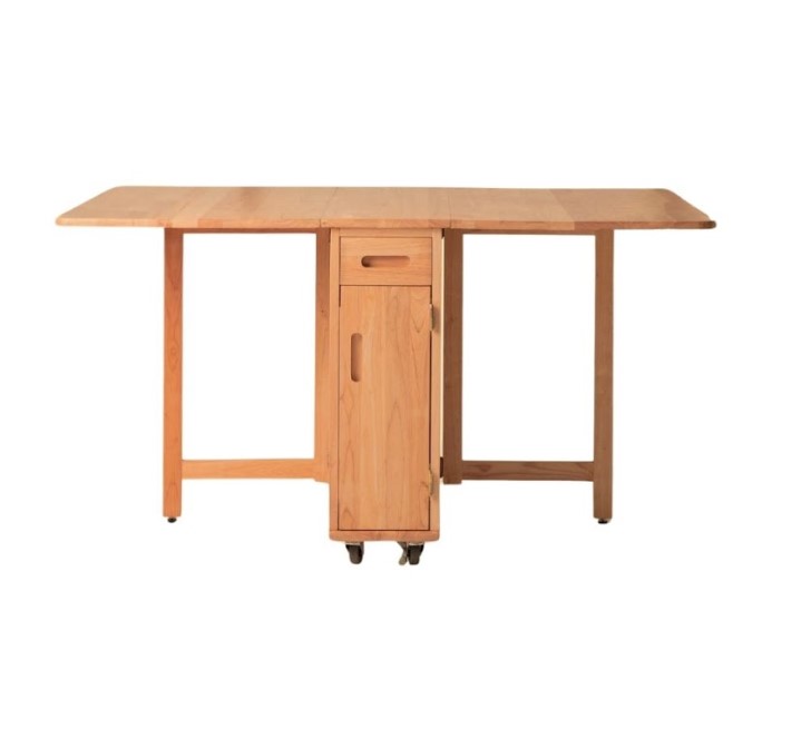 โต๊ะทานข้าวไม้ยางพาราแท้พับเก็บได้ MAAI DESIGN  รุ่น BUTTERFLY ONLY TABLE สีโอ๊ค