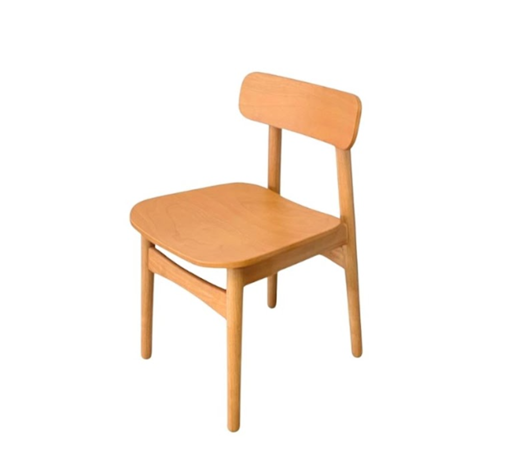 เก้าอี้ทานข้าวไม้ยางพาราแท้ MAAI DESIGN RYUFATE CHAIR สีโอ๊ค