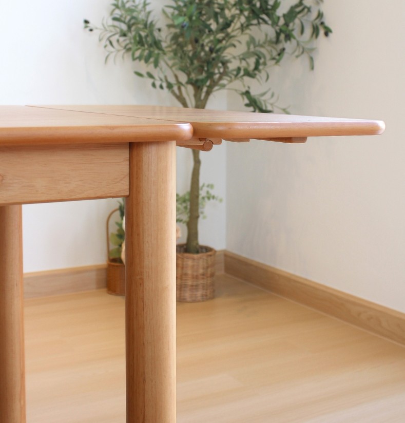 โต๊ะทานข้าวไม้ยางพาราแท้ 4 ที่นั่ง MAAI DESIGN  รุ่น HOZOKU TABLE สีโอ๊ค
